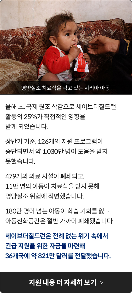 위기임산부·아동 양육첫걸음 지원을 받은 가정의 아동
