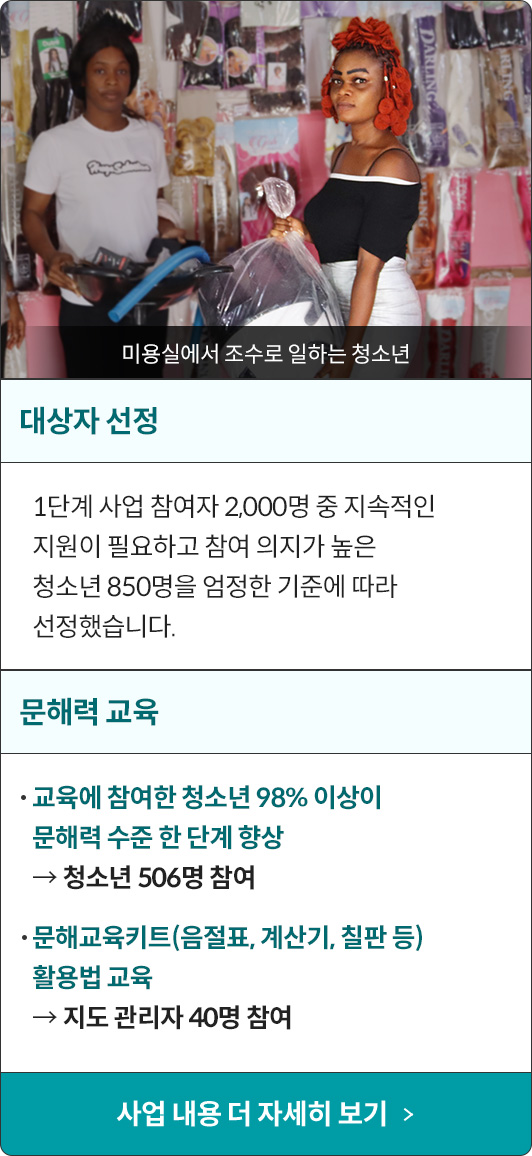미용실에서 조수로 일하는 청소년