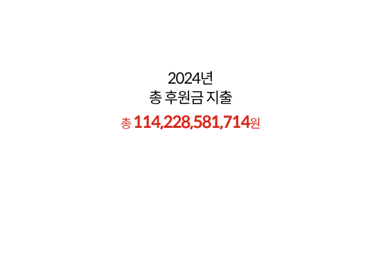 2024년 총 후원금 지출 총 114,228,581,714원